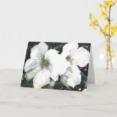 Witte bloemen kaart (Gele Bloem)