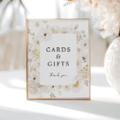 Witte Bloemen Kaarten & Geschenken teken Poster