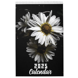 Witte Bloemen Kalender 2025