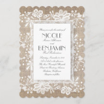 Witte Bloemen Kant Rustieke bruiloft