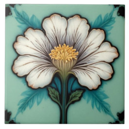  Witte Bloemen Keramische Tegel Tegeltje