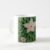 Witte Bloemen Koffiemok (Voorkant links)