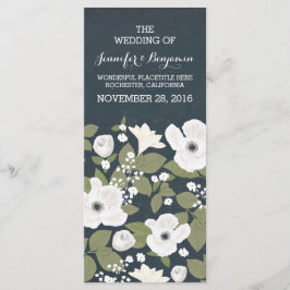 witte bloemen krans bruiloft programma's