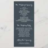  witte bloemen krans bruiloft programma's (Achterkant)