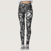 Witte bloemen leggings (Voorkant)