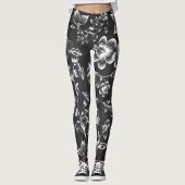 Witte bloemen leggings