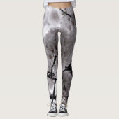 Witte bloemen leggings (Voorkant)