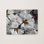 Witte bloemen legpuzzel (Horizontaal)