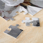 Witte bloemen legpuzzel (Zijkant)