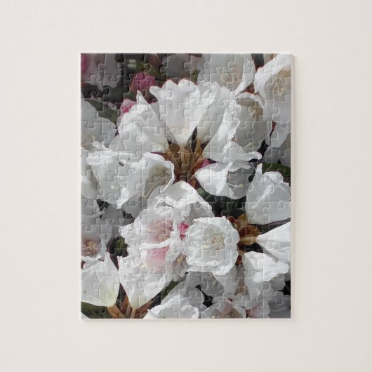 Witte bloemen legpuzzel (Verticaal)