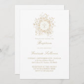 witte bloemen lijst Doop Kaart (Voorkant / Achterkant)