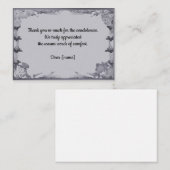 Witte Bloemen Lijst na begrafenis Dank u Notitiekaartje (Voorkant / Achterkant)