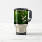 Witte bloemen Lily van de Valley Travel Mug Reisbeker (Voorkant rechts)
