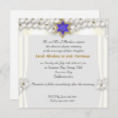 Witte bloemen luifel Joodse bruiloft Kaart (Voorkant / Achterkant)