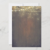 Witte Bloemen Mason Jar Rustiek Land Bruiloft Kaart (Achterkant)