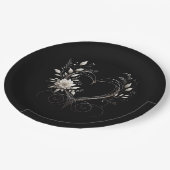 Witte bloemen met een hart papieren bordje (Gekanteld)