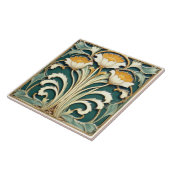 Witte bloemen met gele stampers tegeltje (Zijkant)