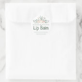 Witte bloemen met lippenbalsem etiketten met lijne (Tas)