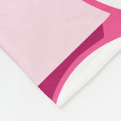 Witte bloemen met roze contouren fleece deken (Hoek)