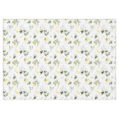 Witte bloemen, Middellandse Zee,citroen Tafelkleed (Voorkant (Horizontaal))