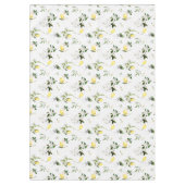 Witte bloemen, Middellandse Zee,citroen Tafelkleed (Voorkant)
