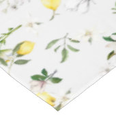 Witte bloemen, Middellandse Zee,citroen Tafelkleed (Gekanteld)