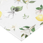 Witte bloemen, Middellandse Zee,citroenzetmeel Medium Tafelloper (Hoek)