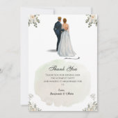 Witte Bloemen Minimalistische Verrassing Verloving Kaart (Voorkant)