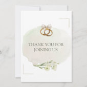 Witte Bloemen Minimalistische Verrassing Verloving Kaart (Achterkant)