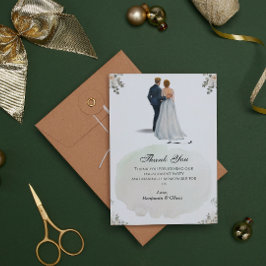 Witte Bloemen Minimalistische Verrassing Verloving Kaart