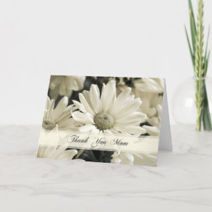 Witte Bloemen Moeder Trouwdag Bedankkaart