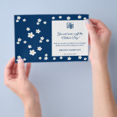 Witte Bloemen Moederdag Actie Blauw Wit Flyer (Hand)