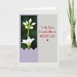 Witte Bloemen Moederdag Oma Kaart