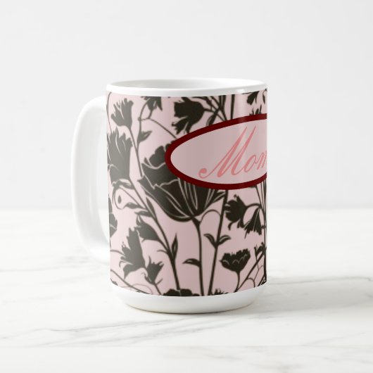 Witte Bloemen Mok voor Moederdag (Voorkant links)