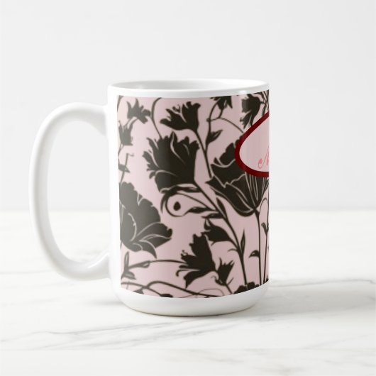 Witte Bloemen Mok voor Moederdag (Links)