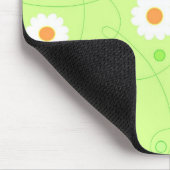 Witte bloemen - Mousepad Muismat (Hoek)