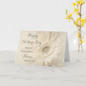 Witte bloemen nichtje happy Moederdag Kaart (Gele Bloem)