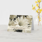 Witte Bloemen Niece Gefeliciteerd Afstuderen Kaart (Gele Bloem)