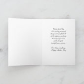 Witte bloemen oma Moederdag Kaart (Binnen)