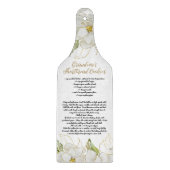 Witte Bloemen Oma's Cookie Recept Boerderij Snijplank (Voorkant)