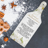 Witte Bloemen Oma's Cookie Recept Boerderij Snijplank