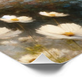 Witte bloemen onder een mooie hemel perfect poster (Hoek)