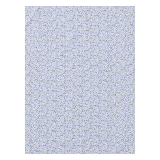 Witte bloemen op blauw tafelkleed (Voorkant)