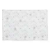 Witte bloemen op de Kussensloop Periwinkle (Achterkant-Rechts)