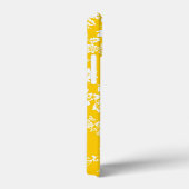 Witte bloemen op een gele lente achtergrond Case-Mate iPhone case (Achterkant / Rechts)