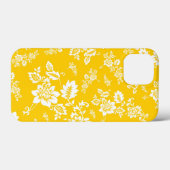 Witte bloemen op een gele lente achtergrond Case-Mate iPhone case (Achterkant (horizontaal))