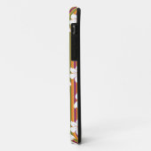 Witte bloemen op een gestreepte achtergrond Case-Mate iPhone case (Achterkant/links)