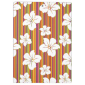 Witte bloemen op een gestreepte achtergrond klembord (Achterkant)