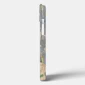 Witte bloemen op krantenpapier achtergrond Case-Mate iPhone case (Achterkant / Links)