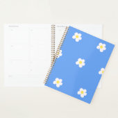 Witte bloemen op Lila achtergrond Planner (Display)
